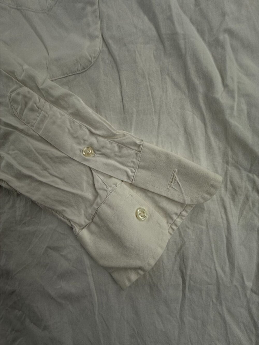 Gitman Bros Cotton White Button Up Shirt Long Sleeve Men 17.5 34 USA TTX Woven - Picture 10 of 16